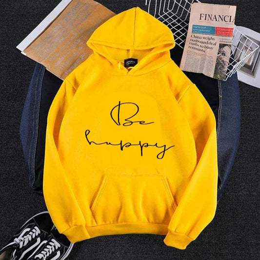 YELLOW BE HAPPY HOODIE