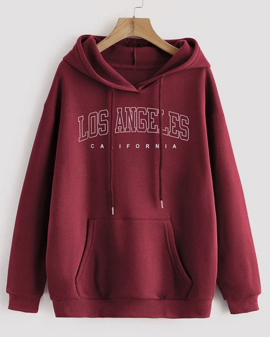 MAROON LOSE ANGELES CALIFORNIA HOODIE