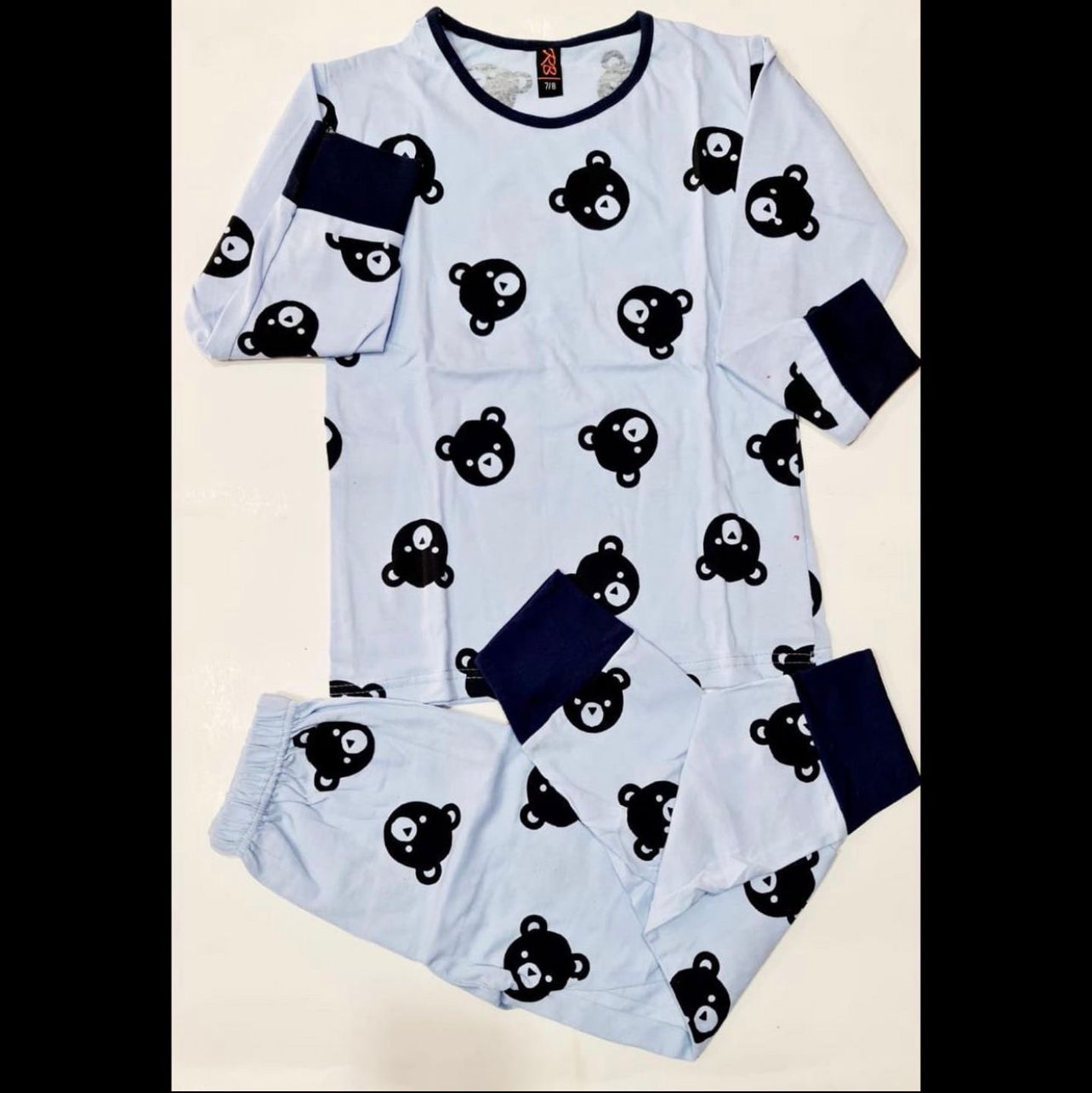 Baby or Baba Blue Bears print Night Suit for Kids (1 Pcs) (CC-063)