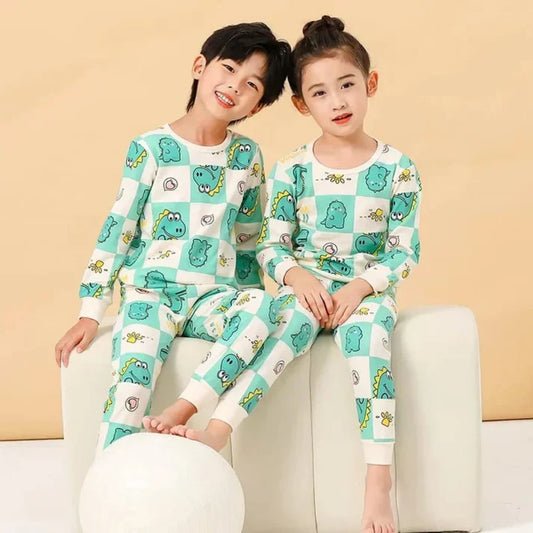 Off White Crocodile Printed Suit for Kids (C-C-472)