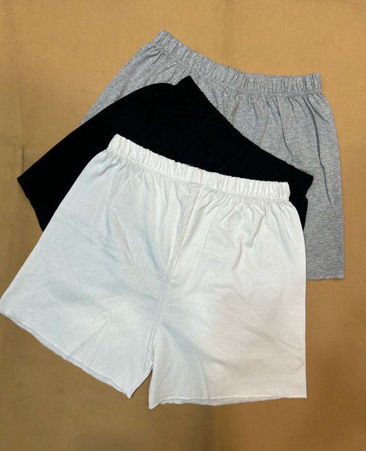 Pack Of 3 Plain Frills style Shorts For Ladies (CC-083)