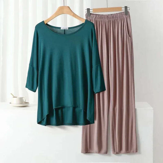 Green Loose Sleeves With Skin Lose Trouser (CC-082)